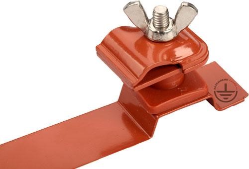 Clamp on the roof for the down conductor with its elevation above the clamp to 15 mm (painted galvanized steel)-2